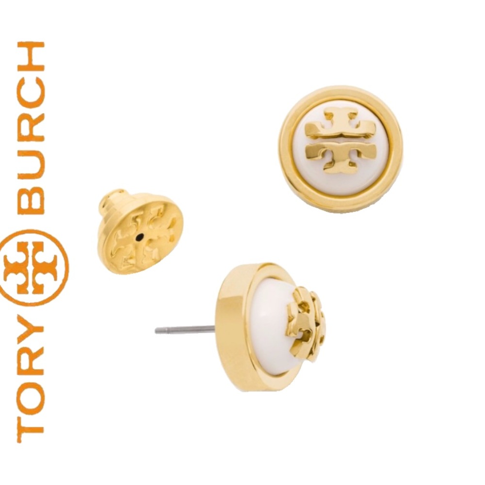 Tory Burch Stud Logo Earrings